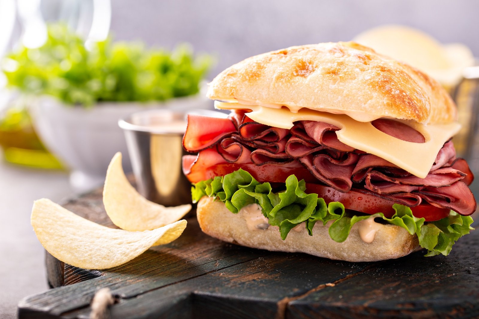 Healthy and filling roastbeef sandwich